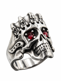 Anillo calavera con corona
