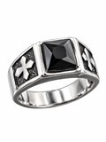 Anillo de piedra negra