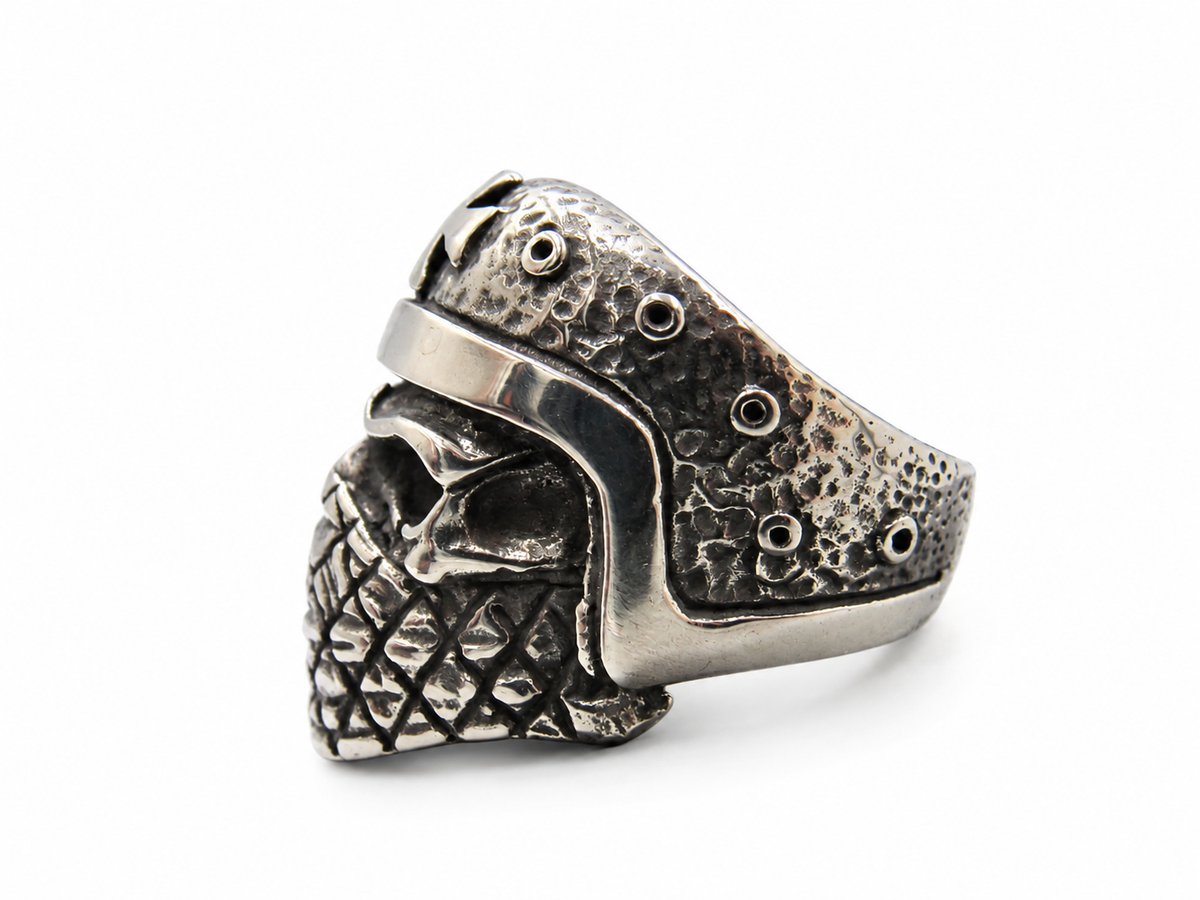 Anillo calavera motociclista