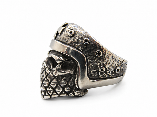 Anillo calavera motociclista