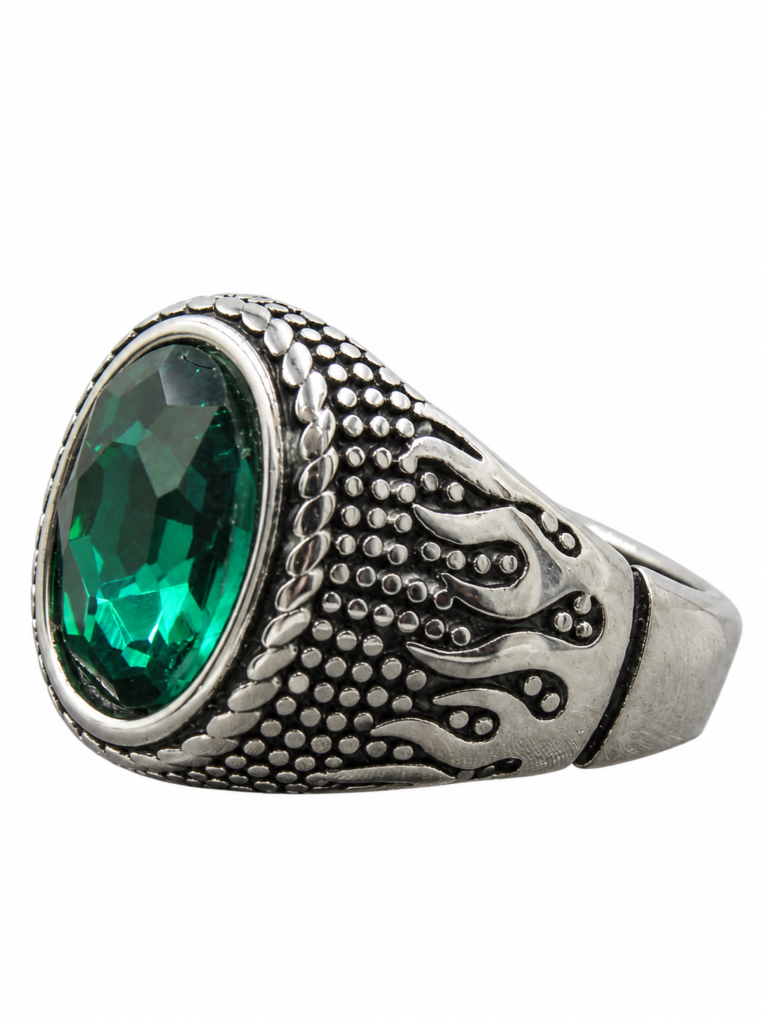 Anillo de piedra verde