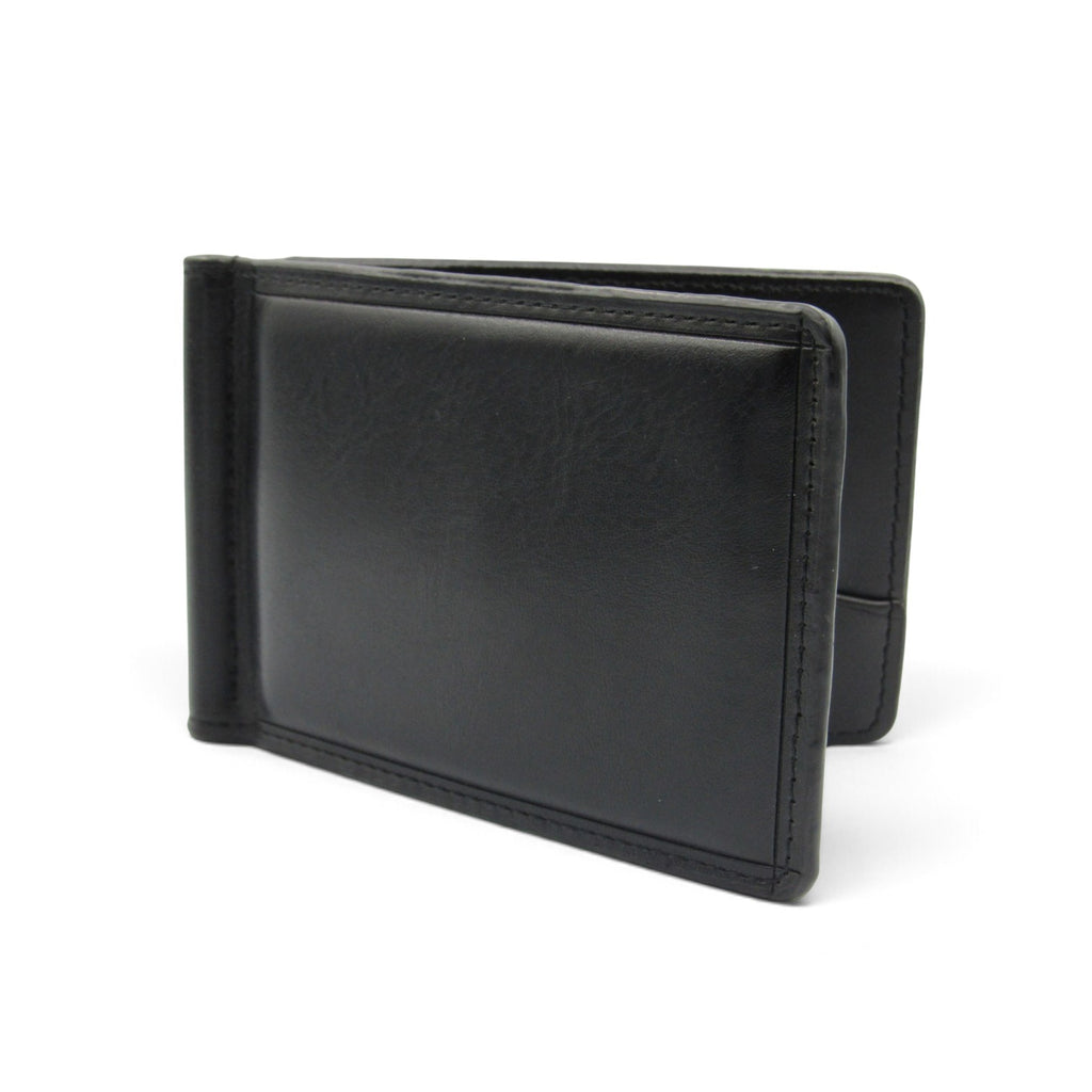 Billetera con clip negra visor