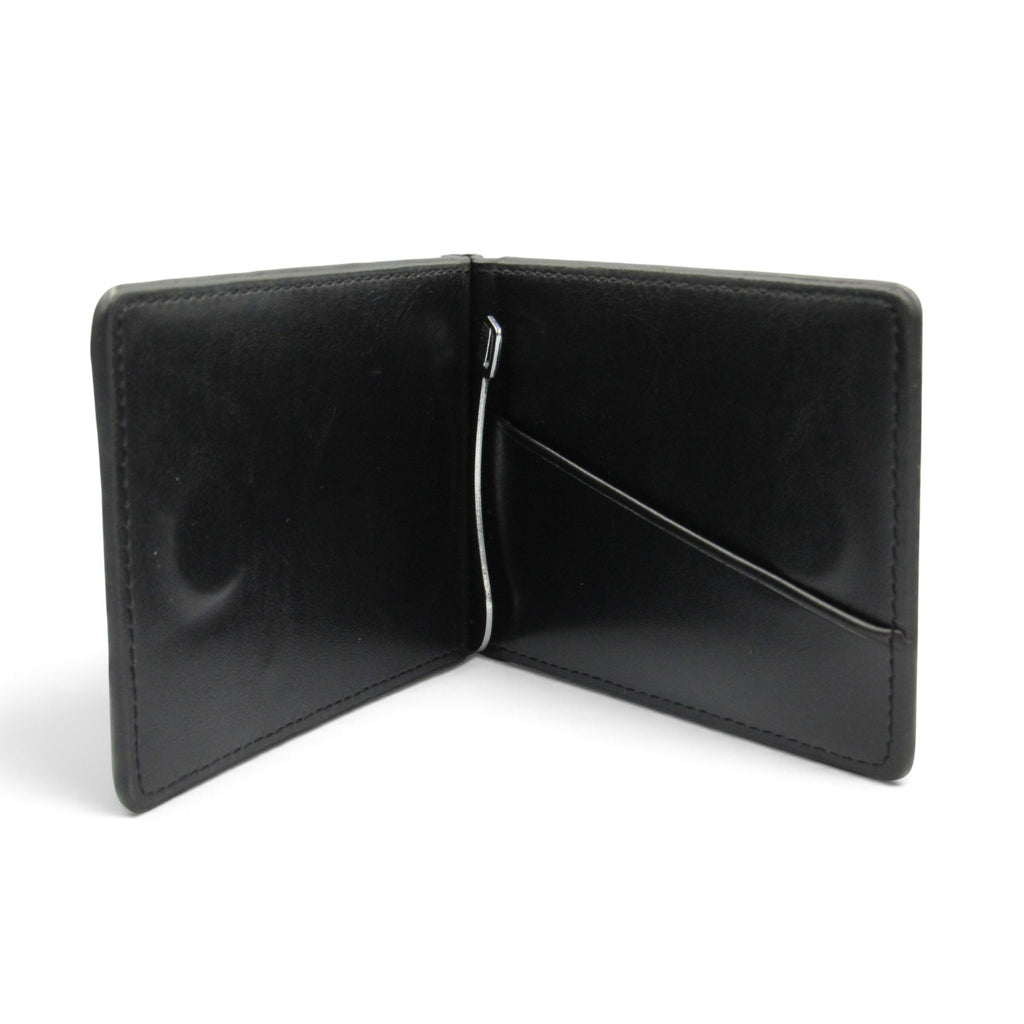 Billetera con clip negra visor