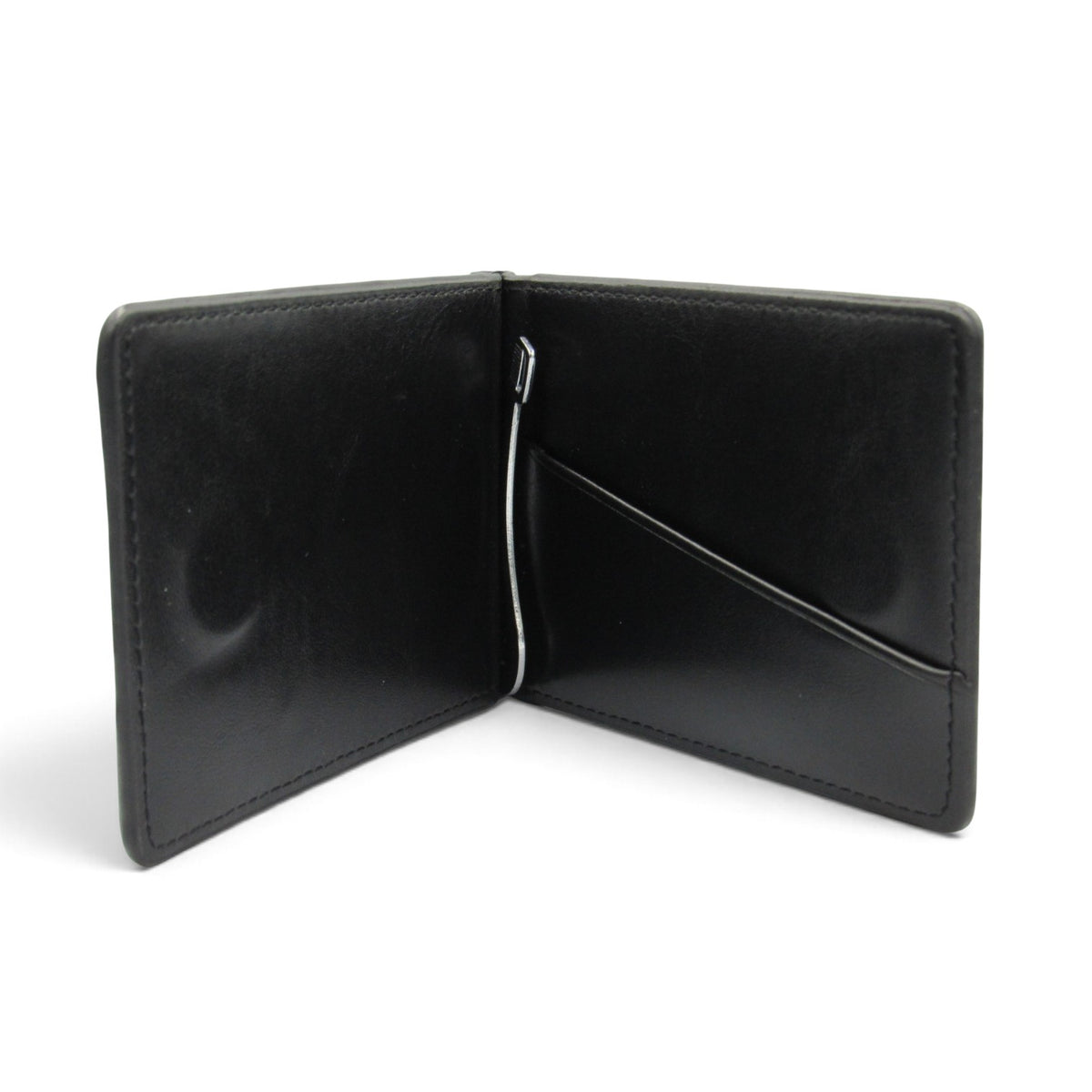 Billetera con clip negra visor