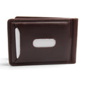 Billetera con clip café visor