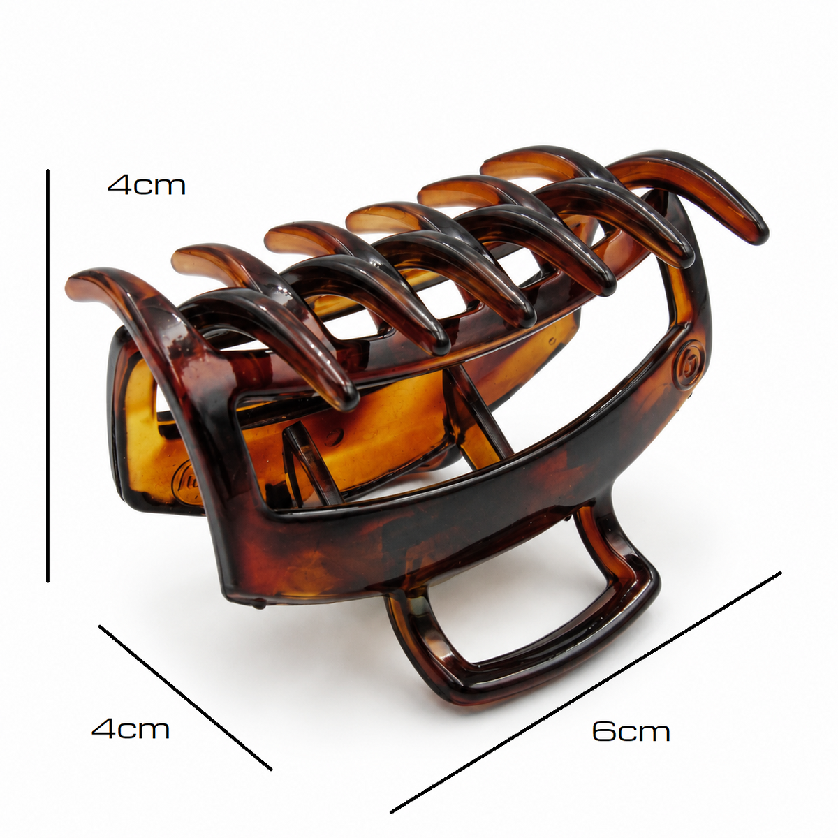 Tiburón/broche Semi-rectangular mediano