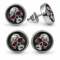 Aro calavera de ojos rojos